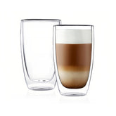 CNGLASS double-wall thermo cup set keeps hot drinks hot while remaining cool.