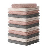 Cnyobvi barista towels with waffle weave absorbing spills during espresso preparation