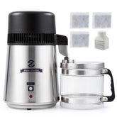 CO-Z 4L Distiller front view in brushed stainless steel for durable daily use.