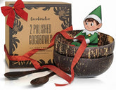 COCOBOWLCO polished coconut bowls with ebony spoons for vibrant smoothie bowls