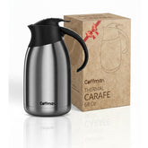 Coffmax 68oz thermal coffee carafe keeps beverages hot for hours and easy to pour.