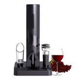 COKUNST electric wine opener with stand for easy cork removal and elegant counter display.