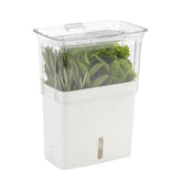 Cole & Mason Fresh Herb Keeper in acrylic fridge, keeps herbs crisp and visible.