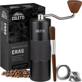 COLETTI Crag exterior shows rugged black finish, built for camping adventures.