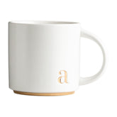 COLLECTIVE HOME monogram 15oz mug with golden initial, ideal for a stylish morning coffee