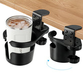 ColorMood Upgraded Desk Cup Holder with 360° rotation keeps drinks accessible and clutter-free.