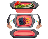 Comfify XL collapsible strainer over-sink for easy pasta draining