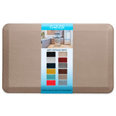 ComfiLife anti-fatigue mat in rose gold, front view, cushions feet during long kitchen tasks.