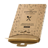 Comfylife parchment paper sheets cut to half-sheet size for easy release.