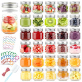 Comrzor 8oz mason jars with lids and bands, perfect for organized storage and gifting.