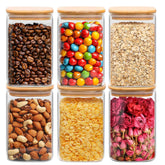 ComSaf 1.2 qt glass storage container with lids for versatile pantry organization.