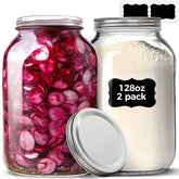 ComSaf 1-gallon wide-mouth mason jar pack for bulk storage and easy filling.