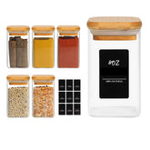 ComSaf 6Pcs spice jars with label trial set in glass for easy sampling