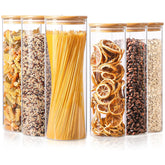 ComSaf airtight pasta jar with 2qt capacity for organized pantry storage