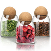 ComSaf 16oz glass jar with ball cork lid for pantry organization