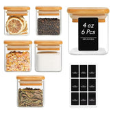 ComSaf spice jars with labels 4 oz in a six-pack for organized seasoning prep.