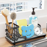 Consumest sponge holder with diatomite base for rapid drying at the sink
