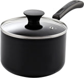 Cook N Home 2Qt nonstick saucepan with lid on showing even heating for sauces