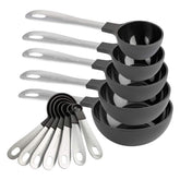 Cook with Color measuring cups set shown with precise US and metric marks for accurate prep.
