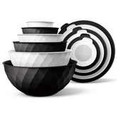 COOK WITH COLOR diamond-design nesting bowls for compact storage and easy access
