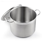 Cooks Standard 20qt stockpot with lid for efficient large-batch cooking.