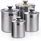 Cooks Standard 0.95 qt canister close-up with airtight seal for pantry staples.