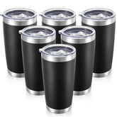 Cool Yoleb 20 oz tumbler with black lid closeup for everyday, durable daily hydration.
