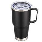 Cool Yoleb 30 oz tumbler with handle and lid for easy grip on the go.