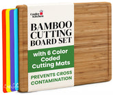 Cooler Kitchen bamboo cutting board set for daily meal prep with knife-friendly surfaces