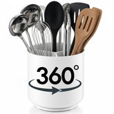 Cooler Kitchen Jumbo XL utensil holder with rotating base for easy access during cooking