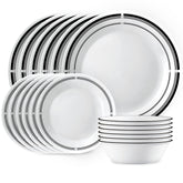 Corelle Brasserie dinner plates on a table setting, elevating casual meals with durable style.