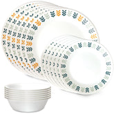 Corelle Vitrelle Anders dinner plates arranged for a clean, versatile table setting.