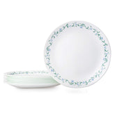 Corelle Vitrelle 8-pack dinner plates on table, lightweight and durable for everyday dining