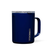 Corkcicle Classic Coffee Mug 16oz with gloss Midnight Navy for hot beverages on the go