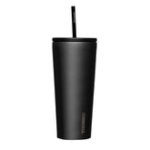Corkcicle Cold Cup 24oz with straw keeps drinks cold on the go.