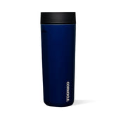 Corkcicle Commuter Cup midnight navy with glossy finish for daily commuting.