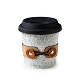 Cormomu coffee mug with lid shown in travel-ready form for spill-free on-the-go sipping