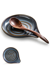 Cormomu spoon holder with reactive glaze adds elegant counter décor while keeping utensils handy.