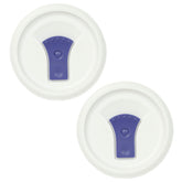 CorningWare FM-22 vented lid with top vent for faster microwave heating.