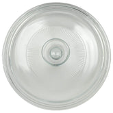Corningware G-5C glass lid front view for 1.5-quart dish, clear and durable.