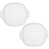 CorningWare Stovetop A-2-PC square lid keeps leftovers airtight for 2-qt and 3-qt dishes.