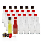 Cornucopia Brands 3oz mini hot sauce bottle with red cap for precise pours.