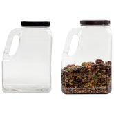 Cornucopia Brands clear plastic gallon jar with handle for easy transport and pouring