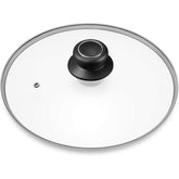 CORYTAO 11-inch tempered-glass lid for clear viewing while cooking.