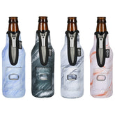 Cosmos marble pattern bottle sleeve set of 4 keeps beer cool and identifiable.