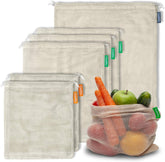 Cottify cotton mesh bag laid flat, showcasing lightweight, durable grocery storage.