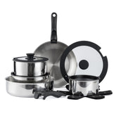 Country Kitchen cookware set with removable handle in use for stove-to-oven transition