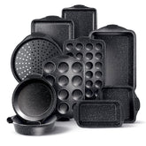 Country Kitchen nonstick stackable bakeware full kit showcasing space-saving storage and versatility