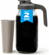 County Line Kitchen glass cold brew maker with lid shows smooth pour and easy cleanup