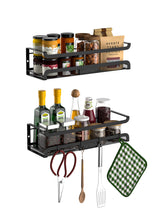 Couwilson spice rack wall-mount two-pack keeps spices neatly organized and accessible.